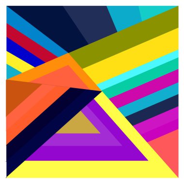 Kaynak için vektör renkli geometrik ve eğri arkaplan deseni