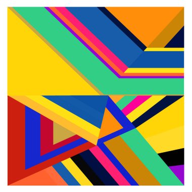 Kaynak için vektör renkli geometrik ve eğri arkaplan deseni