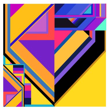 Kaynak için vektör renkli geometrik ve eğri arkaplan deseni