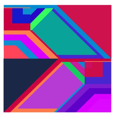 Kaynak için vektör renkli geometrik ve eğri arkaplan deseni