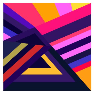 Kaynak için vektör renkli geometrik ve eğri arkaplan deseni