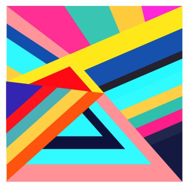 Kaynak için vektör renkli geometrik ve eğri arkaplan deseni