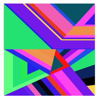 Kaynak için vektör renkli geometrik ve eğri arkaplan deseni