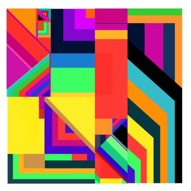 Kaynak için vektör renkli geometrik ve eğri arkaplan deseni