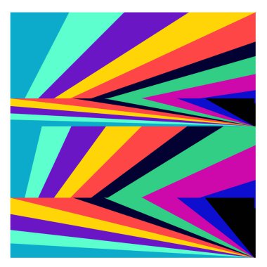 Kaynak için vektör renkli geometrik ve eğri arkaplan deseni