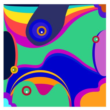 Kaynak için vektör renkli geometrik ve eğri arkaplan deseni