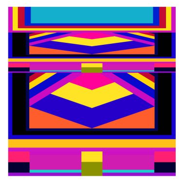 Kaynak için vektör renkli geometrik ve eğri arkaplan deseni