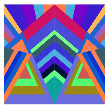 Kaynak için vektör renkli geometrik ve eğri arkaplan deseni