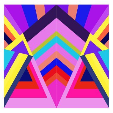 Kaynak için vektör renkli geometrik ve eğri arkaplan deseni