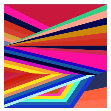 Kaynak için vektör renkli geometrik ve eğri arkaplan deseni