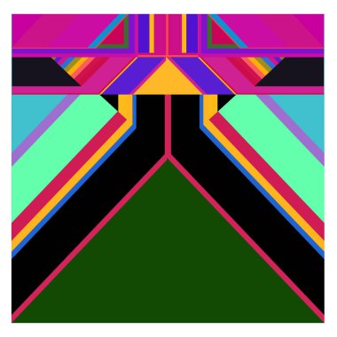 Kaynak için vektör renkli geometrik ve eğri arkaplan deseni