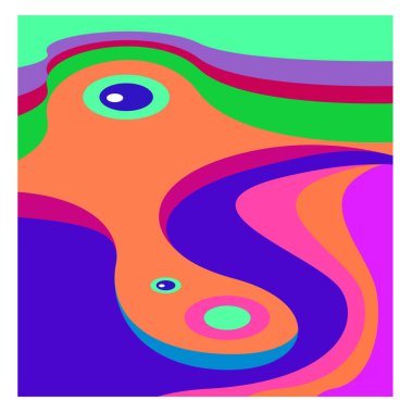 Kaynak için vektör renkli geometrik ve eğri arkaplan deseni