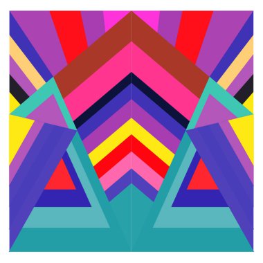 Kaynak için vektör renkli geometrik ve eğri arkaplan deseni