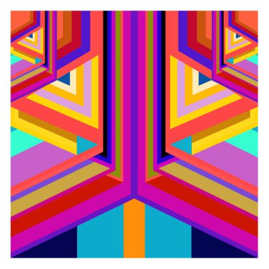 Kaynak için vektör renkli geometrik ve eğri arkaplan deseni