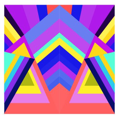 Kaynak için vektör renkli geometrik ve eğri arkaplan deseni