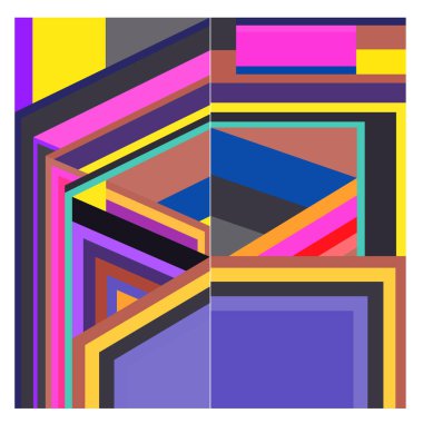 Kaynak için vektör renkli geometrik ve eğri arkaplan deseni