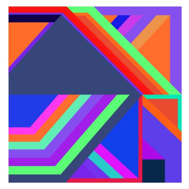 Kaynak için vektör renkli geometrik ve eğri arkaplan deseni