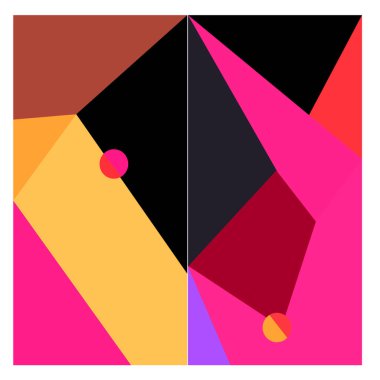 Kaynak için vektör renkli geometrik ve eğri arkaplan deseni