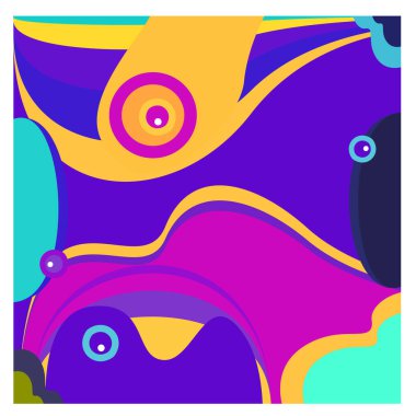 Kaynak için vektör renkli geometrik ve eğri arkaplan deseni