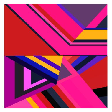 Kaynak için vektör renkli geometrik ve eğri arkaplan deseni