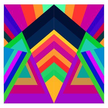 Kaynak için vektör renkli geometrik ve eğri arkaplan deseni