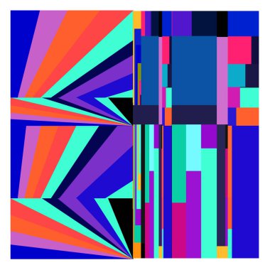 Kaynak için vektör renkli geometrik ve eğri arkaplan deseni