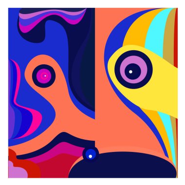 Kaynak için vektör renkli geometrik ve eğri arkaplan deseni