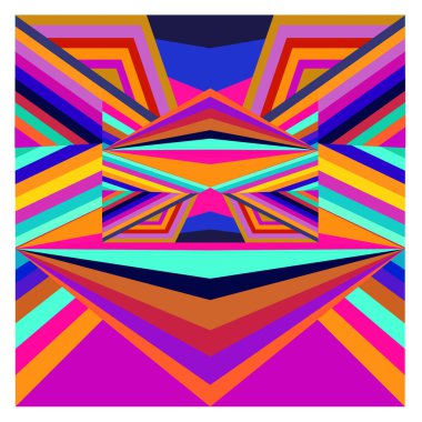 Kaynak için vektör renkli geometrik ve eğri arkaplan deseni