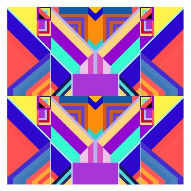 Kaynak için vektör renkli geometrik ve eğri arkaplan deseni