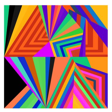 Kaynak için vektör renkli geometrik ve eğri arkaplan deseni