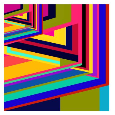 Kaynak için vektör renkli geometrik ve eğri arkaplan deseni