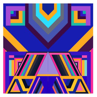 Kaynak için vektör renkli geometrik ve eğri arkaplan deseni