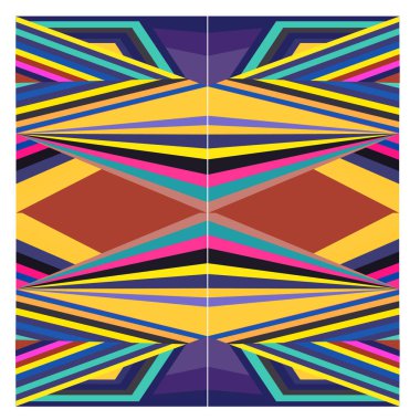 Kaynak için vektör renkli geometrik ve eğri arkaplan deseni