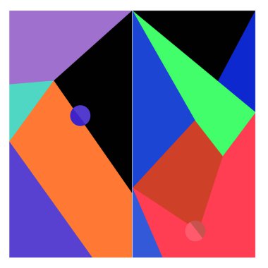 Kaynak için vektör renkli geometrik ve eğri arkaplan deseni