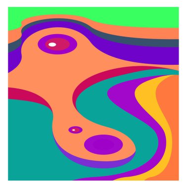 Kaynak için vektör renkli geometrik ve eğri arkaplan deseni