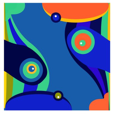 Kaynak için vektör renkli geometrik ve eğri arkaplan deseni