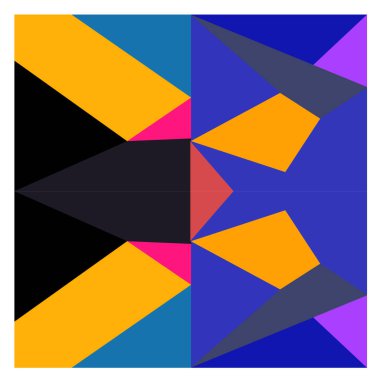 Kaynak için vektör renkli geometrik ve eğri arkaplan deseni