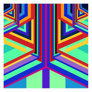 Kaynak için vektör renkli geometrik ve eğri arkaplan deseni