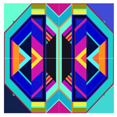 Kaynak için vektör renkli geometrik ve eğri arkaplan deseni