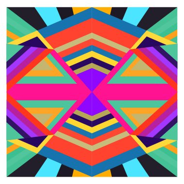 Kaynak için vektör renkli geometrik ve eğri arkaplan deseni