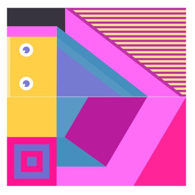 Kaynak için vektör renkli geometrik ve eğri arkaplan deseni