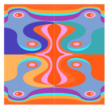 Kaynak için vektör renkli geometrik ve eğri arkaplan deseni