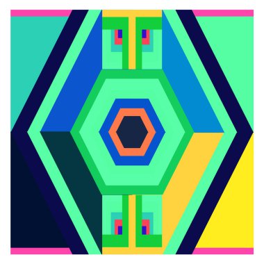 Kaynak için vektör renkli geometrik ve eğri arkaplan deseni