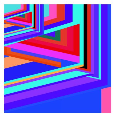 Kaynak için vektör renkli geometrik ve eğri arkaplan deseni