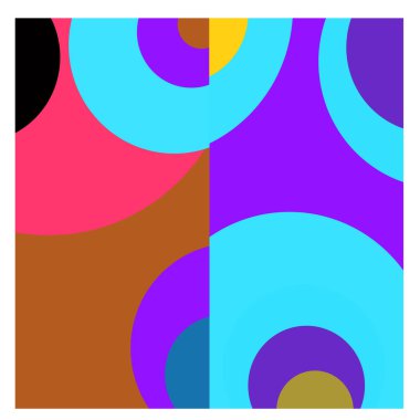 Kaynak için vektör renkli geometrik ve eğri arkaplan deseni