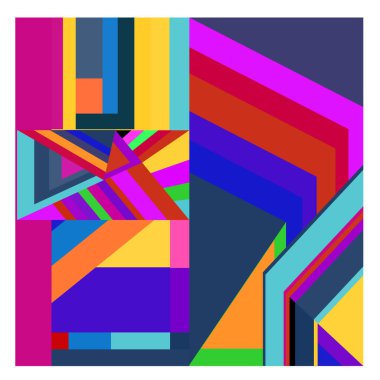 Kaynak için vektör renkli geometrik ve eğri arkaplan deseni