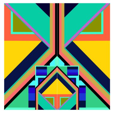 Kaynak için vektör renkli geometrik ve eğri arkaplan deseni