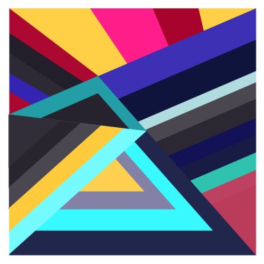 Kaynak için vektör renkli geometrik ve eğri arkaplan deseni