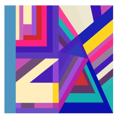 Kaynak için vektör renkli geometrik ve eğri arkaplan deseni