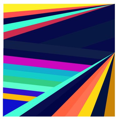 Kaynak için vektör renkli geometrik ve eğri arkaplan deseni